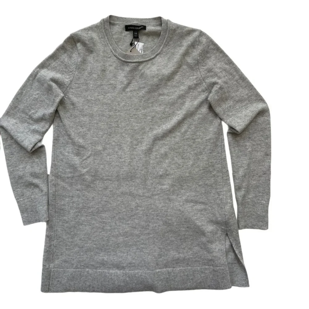 Banana Republic Cashmere Blend Tunic Gray Sweater - Picture 3 of 10